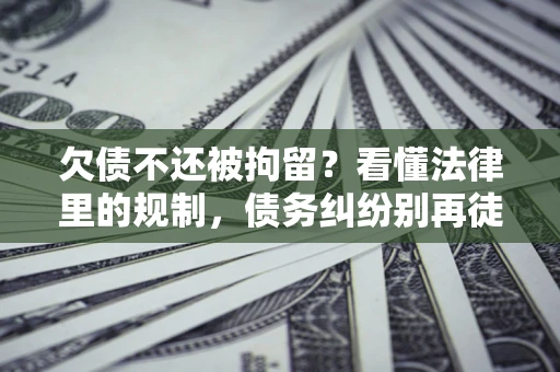 北京欠债不还被拘留？看懂法律里的规制，债务纠纷别再徒劳奔波