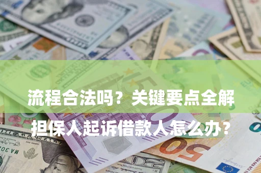 北京

担保人起诉借款人怎么办？流程合法吗？关键要点全解析