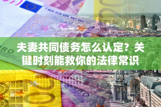 北京夫妻共同债务怎么认定？关键时刻能救你的法律常识